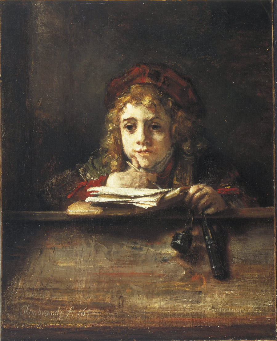 Titus à son bureau – Rembrandt, 1655