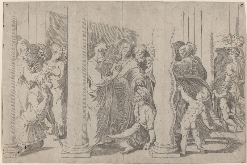 Saints Pierre et Jean à la belle porte - Raphaël Sanzio
