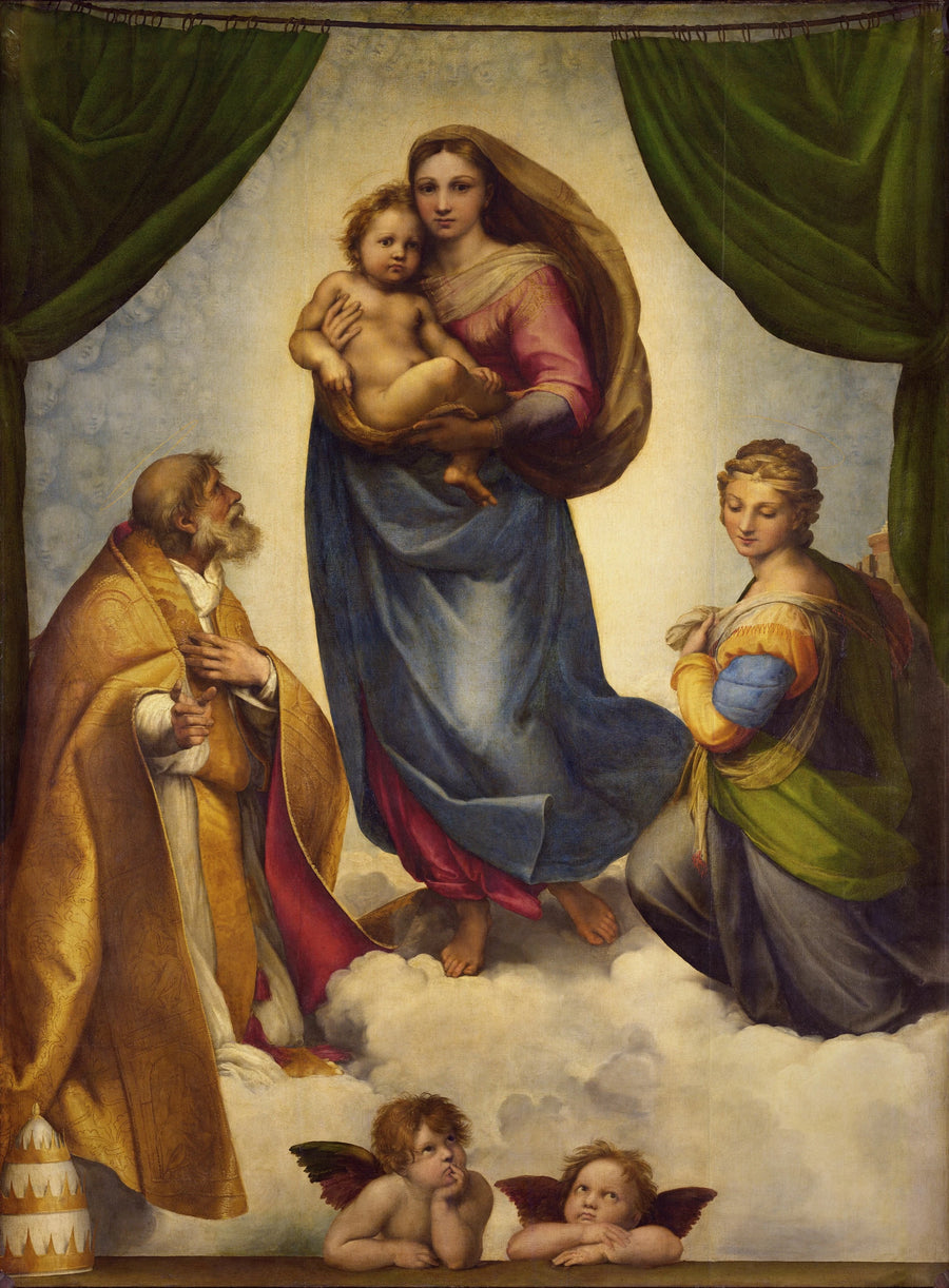 La Madone Sixtine - Raphaël Sanzio - Réproduction huile sur toile