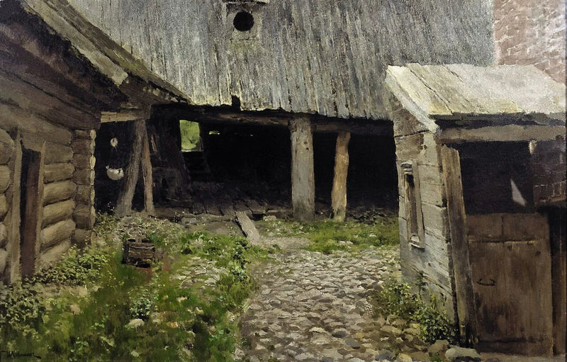 Petite cour usée, Plios - Isaac Levitan