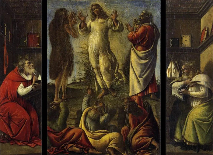 La Transfiguration avec saint Jérôme et saint Augustin, vers 1500 – atelier de Botticelli