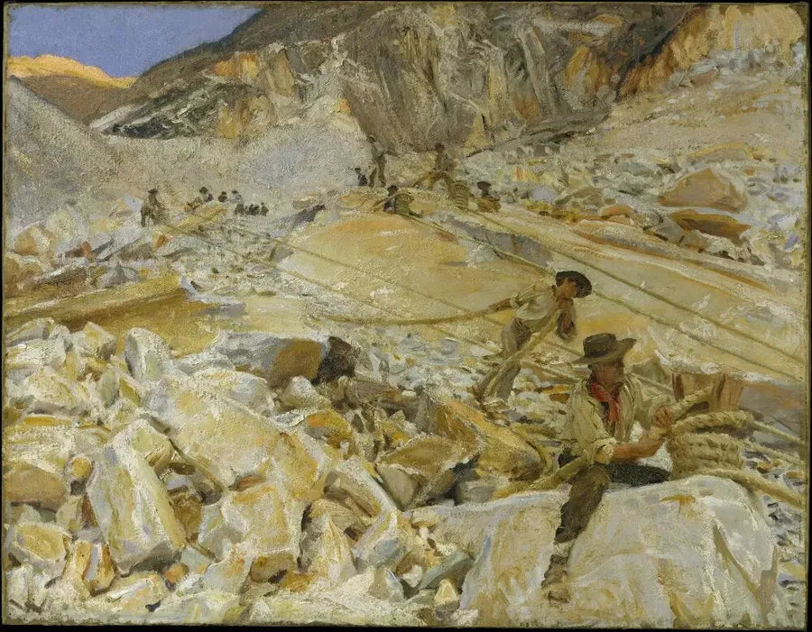 Transport du marbre des carrières à Carrare - John Singer Sargent