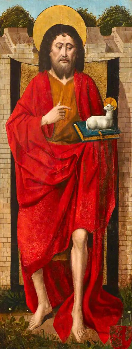 Triptyque de Weston (Jean-Baptiste) (triptyque, aile gauche, extérieur) - Rogier van der Weyden