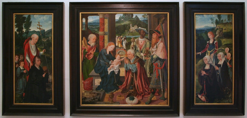Triptyque représentant l'Adoration des Rois mages - Joos van Cleve