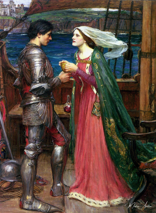 Tristan et Isolde avec la potion - John William Waterhouse Reproductions de tableaux à la peinture à l’huile