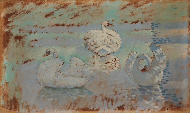 Trois cygnes - Henri-Edmond Cross