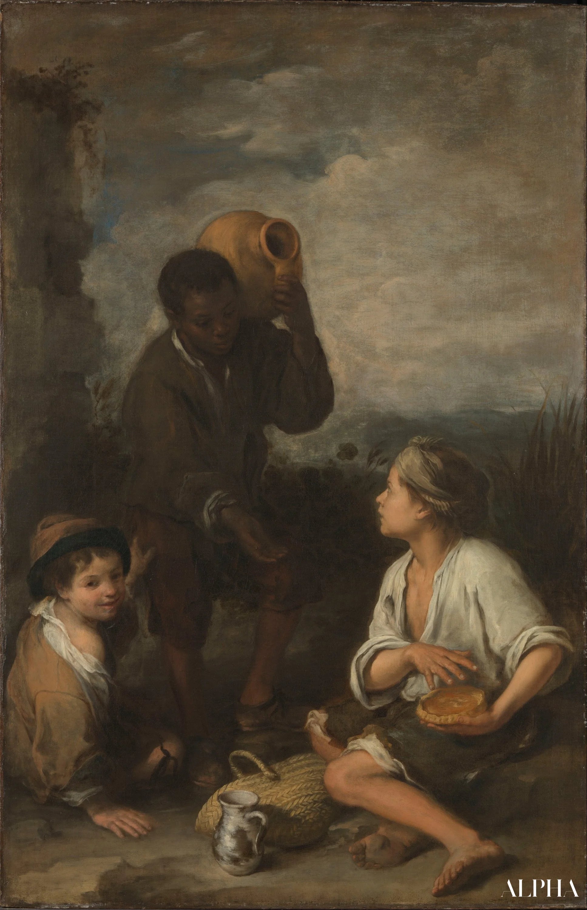 Reproduction du tableau « Trois garçons - Bartolomé Esteban Murillo » par Alpha Reproduction en peinture à l’huile