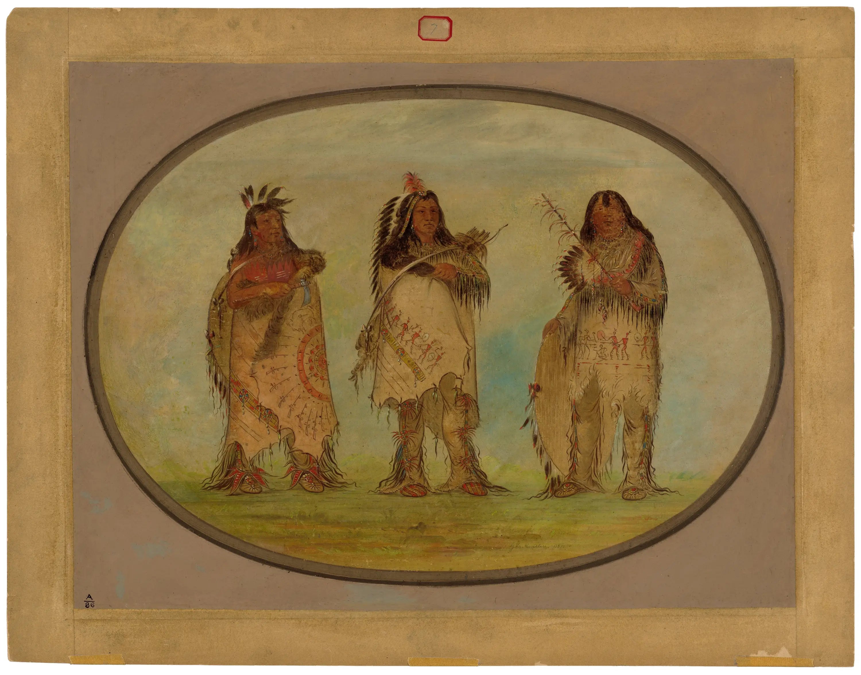 Trois guerriers distingués de la tribu Sioux - George Catlin - Alpha Reproduction
