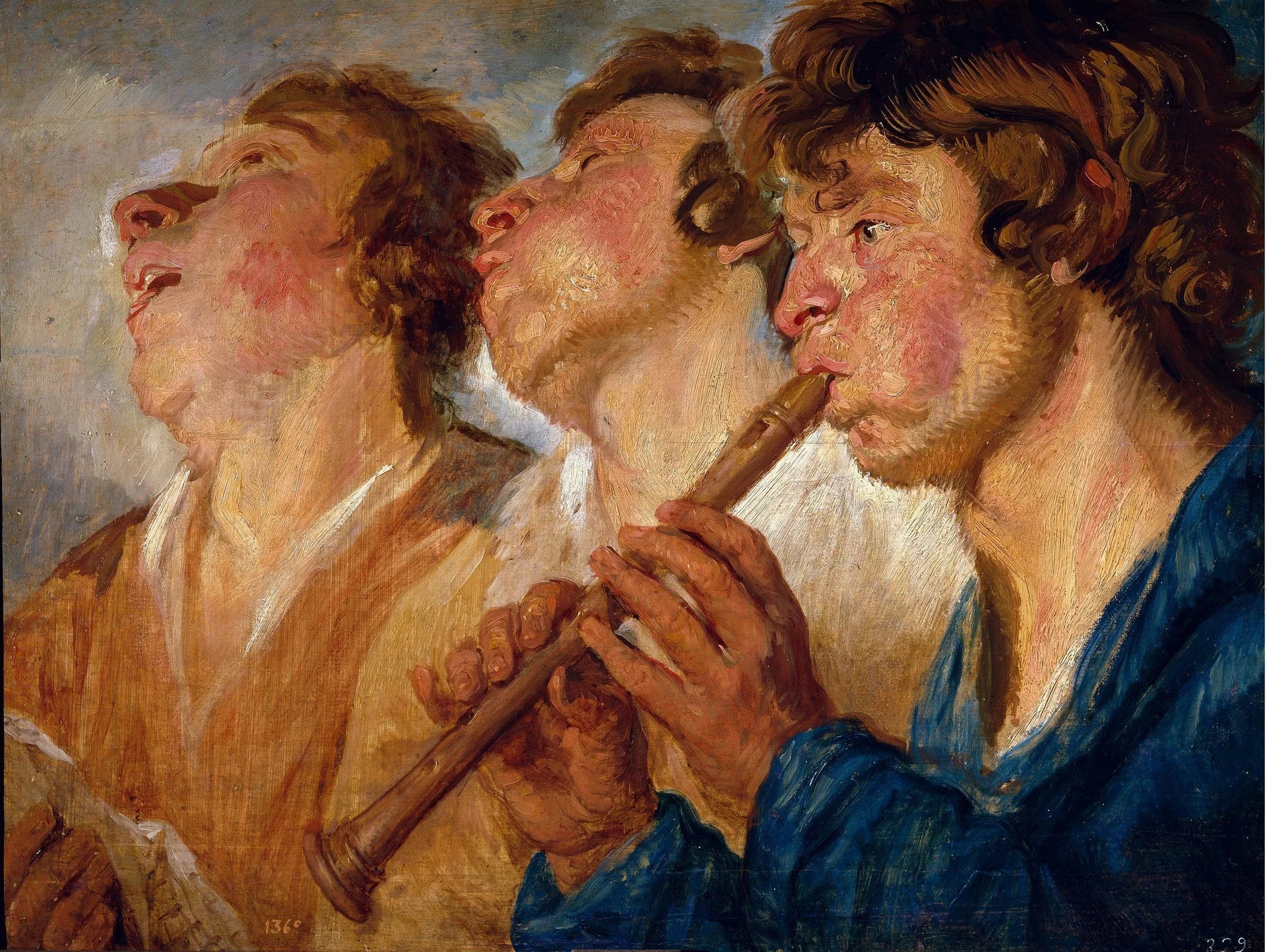 Trois Musiciens ambulants - Jacob Jordaen image 1 reproduction d’œuvre d’art à l’huile