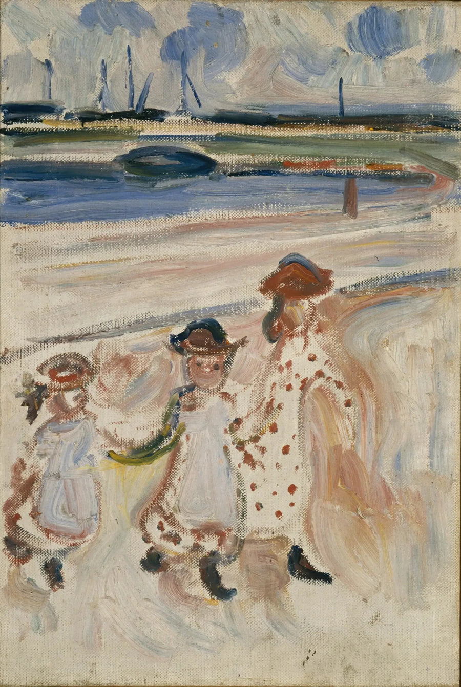 Trois Petites Filles sur la plage - Edvard Munch