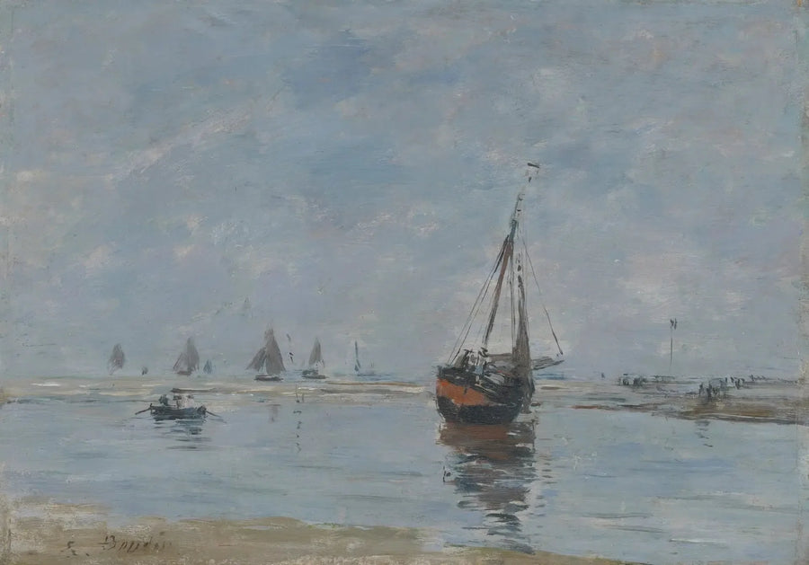Trouville à marée basse - Eugène Boudin