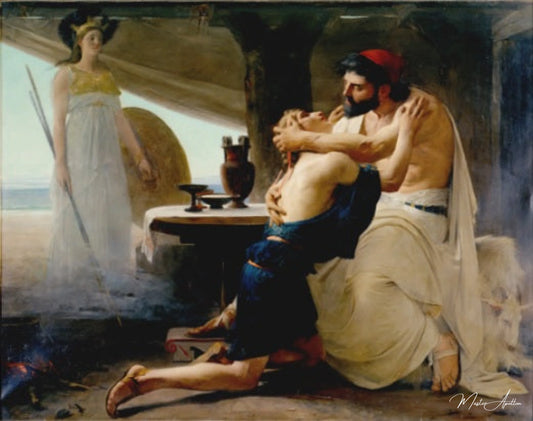 Ulysse et Télémaque, 1880, Castellane, Mairie - Lionel Royer - Reproductions de tableaux et peintures haut de gamme