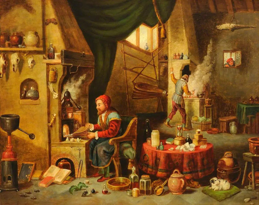 Un alchimiste dans son laboratoire - David Teniers le Jeune