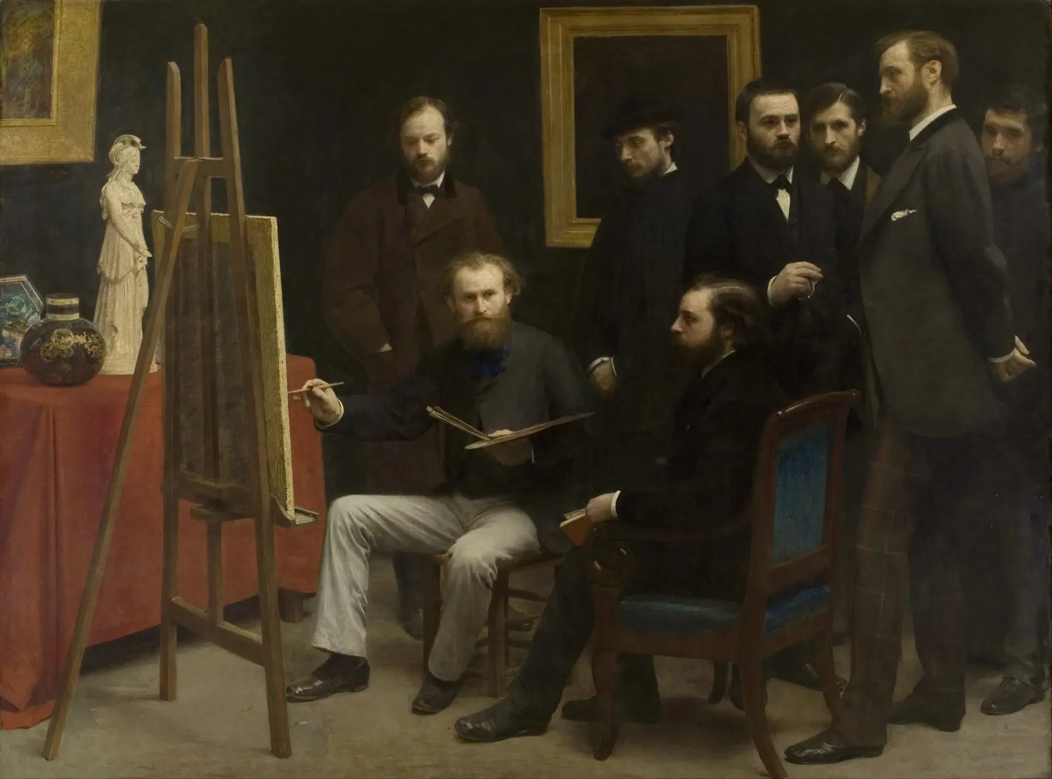 Un atelier aux Batignolles - Henri Fantin-Latour image 1 reproduction artisanale de tableau