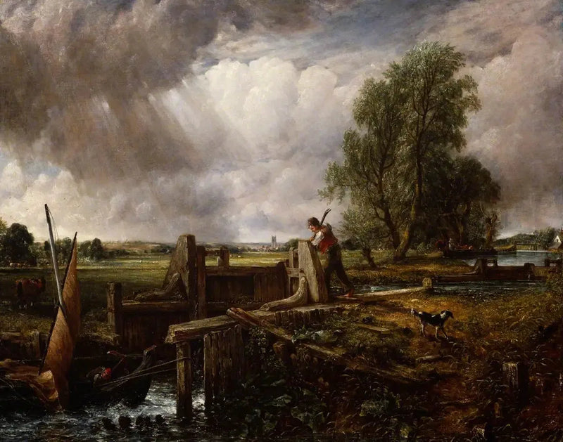 Un bateau passant une écluse - John Constable