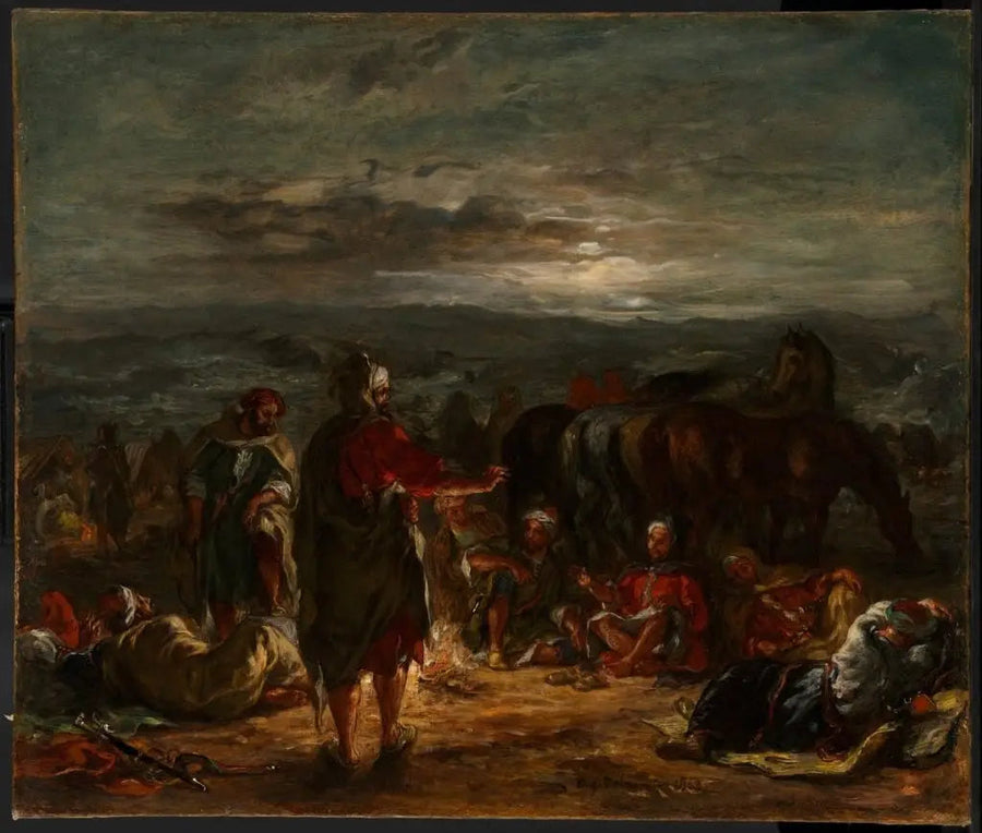 Un camp arabe la nuit - Eugène Delacroix