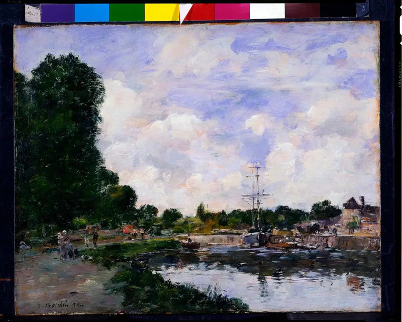 Un canal à Abbeville - Eugène Boudin