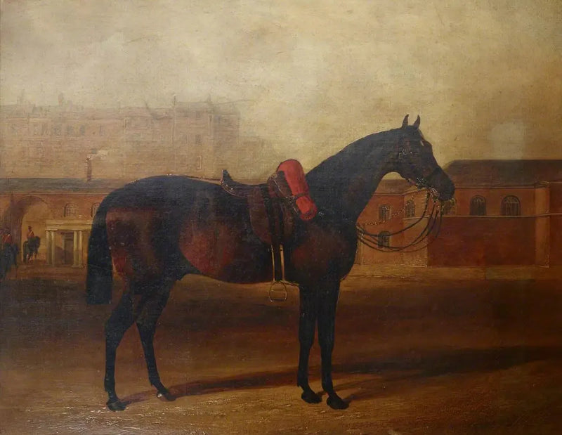 Un chargeur sur le terrain de parade de la caserne d'Albany, à Londres - John Frederick Herring, Sr.
