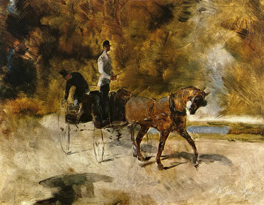 Un chariot à chiens - Toulouse Lautrec - Reproductions de tableaux et peintures haut de gamme