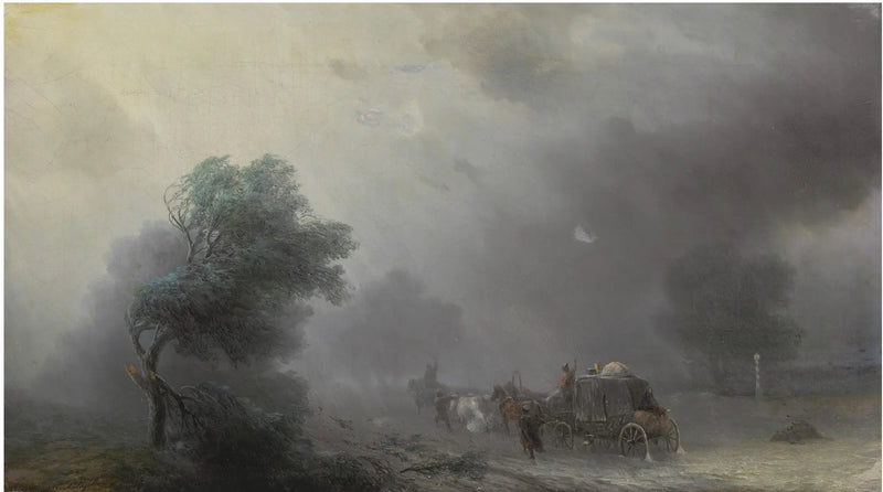 Un chariot dans la tempête - Ivan Aïvazovski