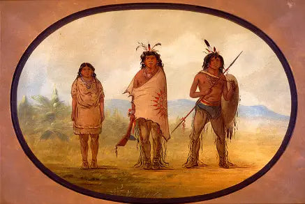 Un chef Yuma sa fille et un guerrier - George Catlin - Alpha Reproduction