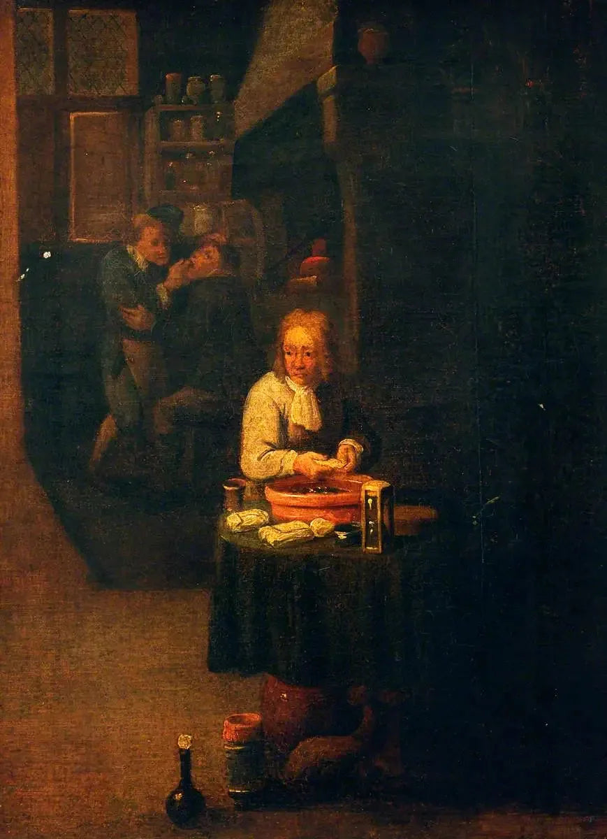 Un chirurgien prépare un plâtre - David Teniers le Jeune