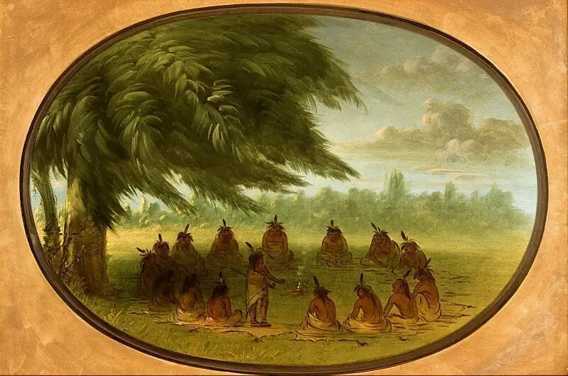 Un conseil indien - Sioux - George Catlin - Alpha Reproduction