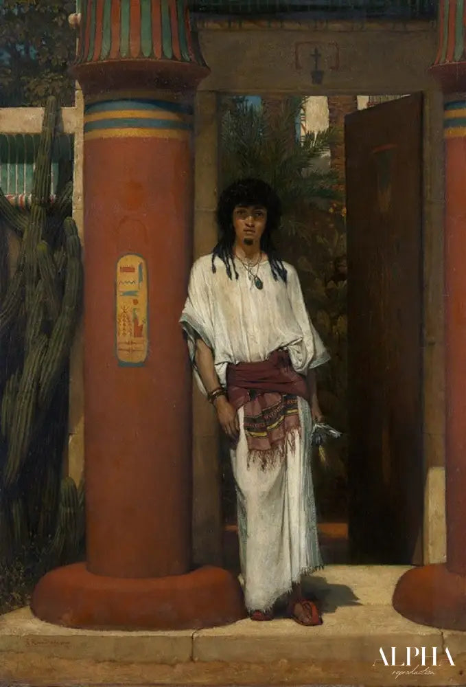 Un Égyptien dans l’embrasure d’une porte - Lawrence Alma-Tadema Reproductions de tableaux à la peinture à l’huile