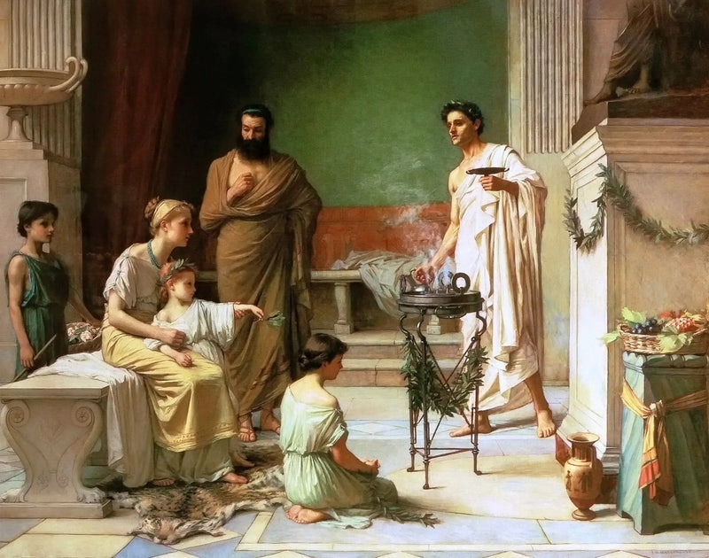 Un enfant malade amené dans le temple d'Esculape - John William Waterhouse