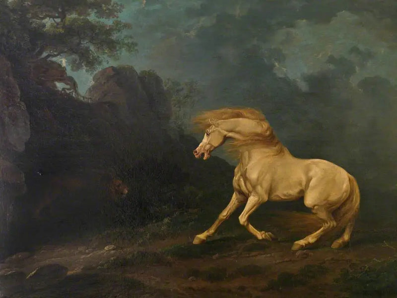 Un étalon surpris par un lion - George Stubbs
