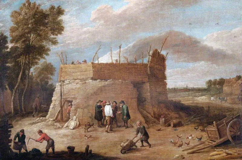 Un four à chaux avec des personnages - David Teniers le Jeune