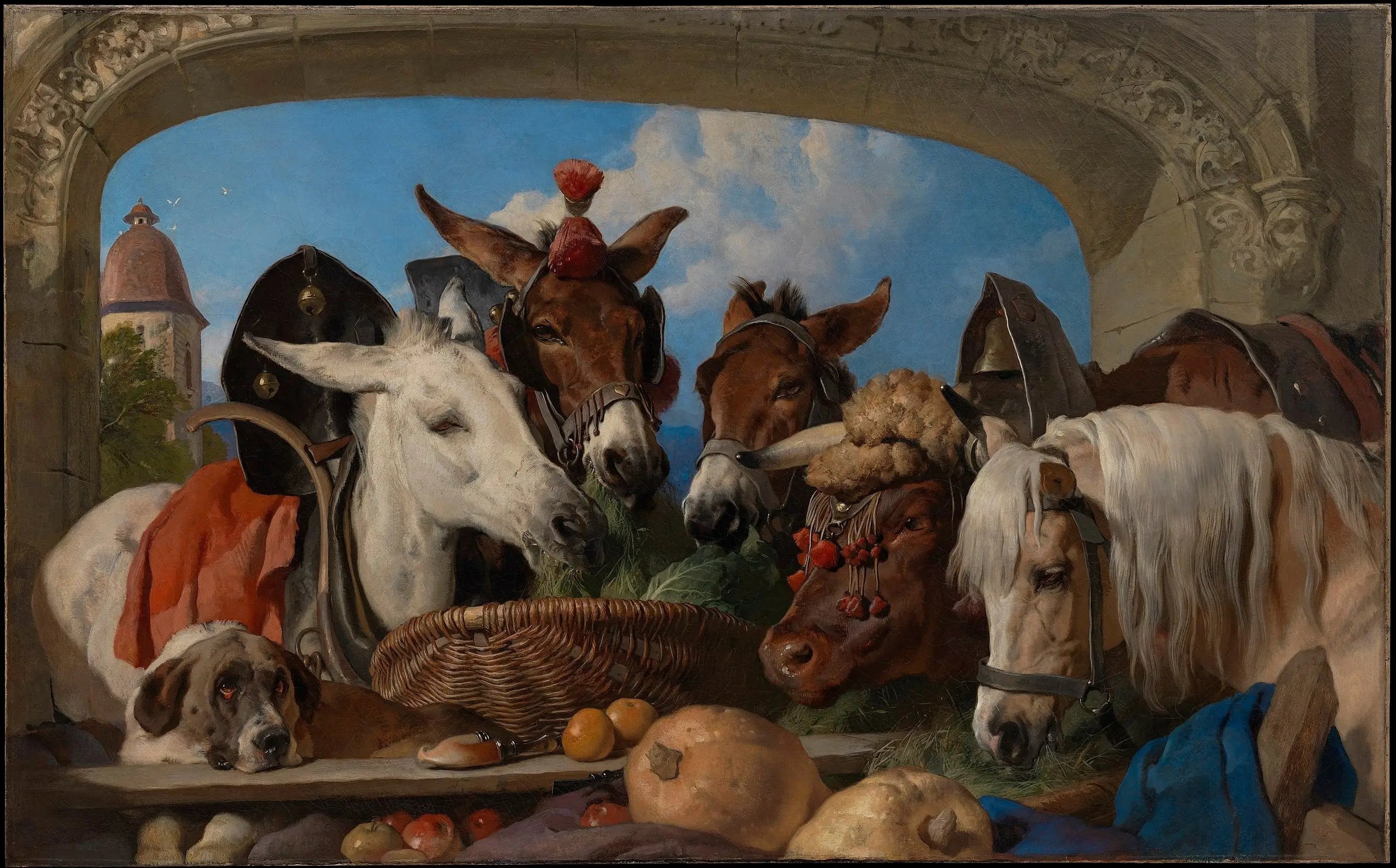 Un groupe d’animaux Genève - Edwin Henry Landseer - Alpha Reproduction