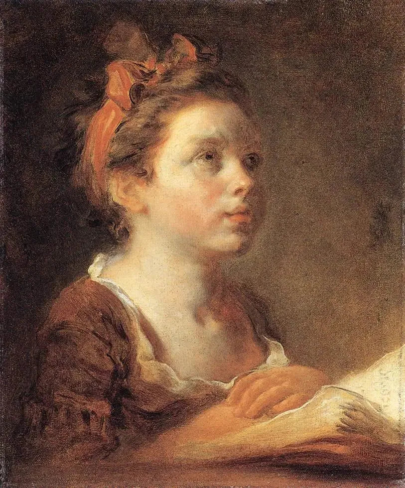 Un jeune érudit - Jean-Honoré Fragonard image 1 reproduction artisanale de tableau