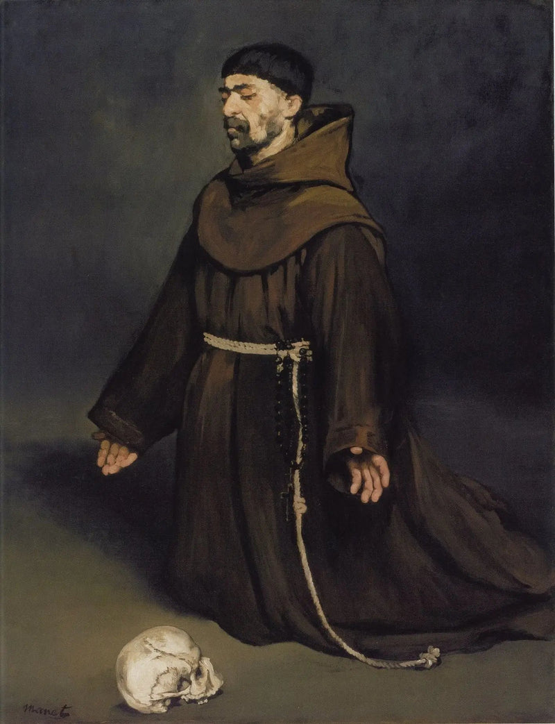 Un moine en prière - Édouard Manet