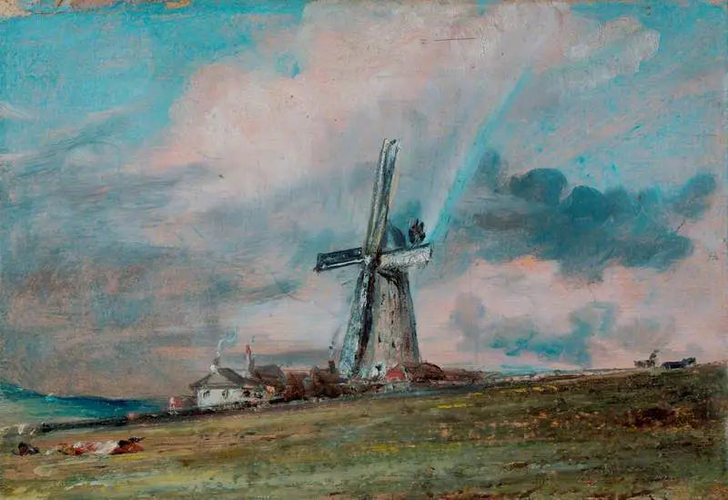 Un moulin à vent sur les Downs près de Brighton - John Constable image 1 reproduction de peinture à l’huile