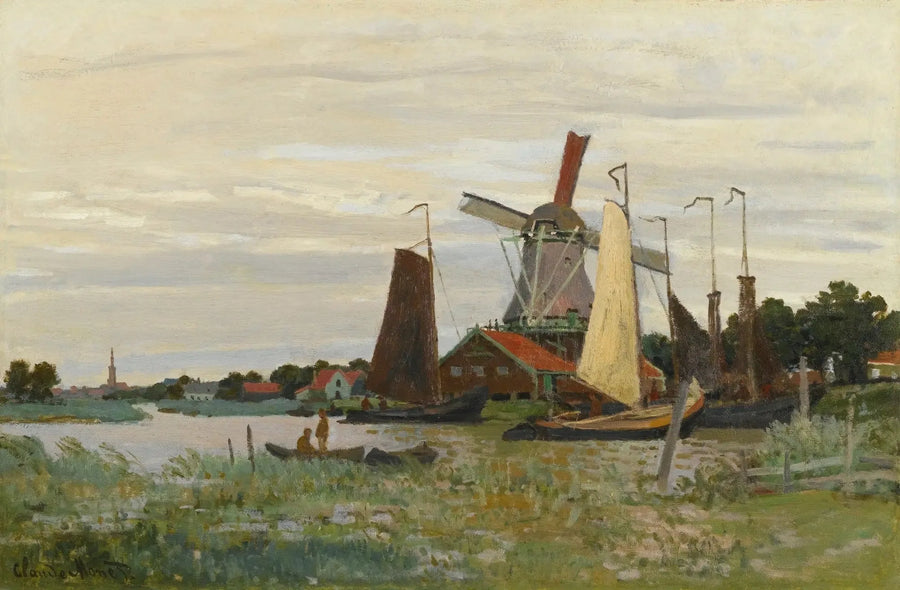 Un Moulin à Zaandam - Claude Monet