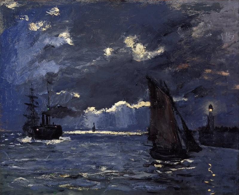 Un paysage marin, à la lumière de la lune - Claude Monet