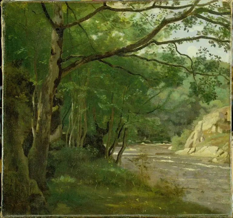 Un ravin du Morvan. Environs de Lormes - Jean-Baptiste Camille Corot image 1 copie de tableau peinte à la main