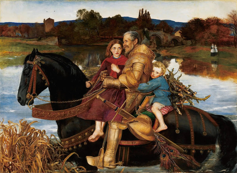 Un rêve du passé : Sir Isumbras au Ford - John Everett Millais