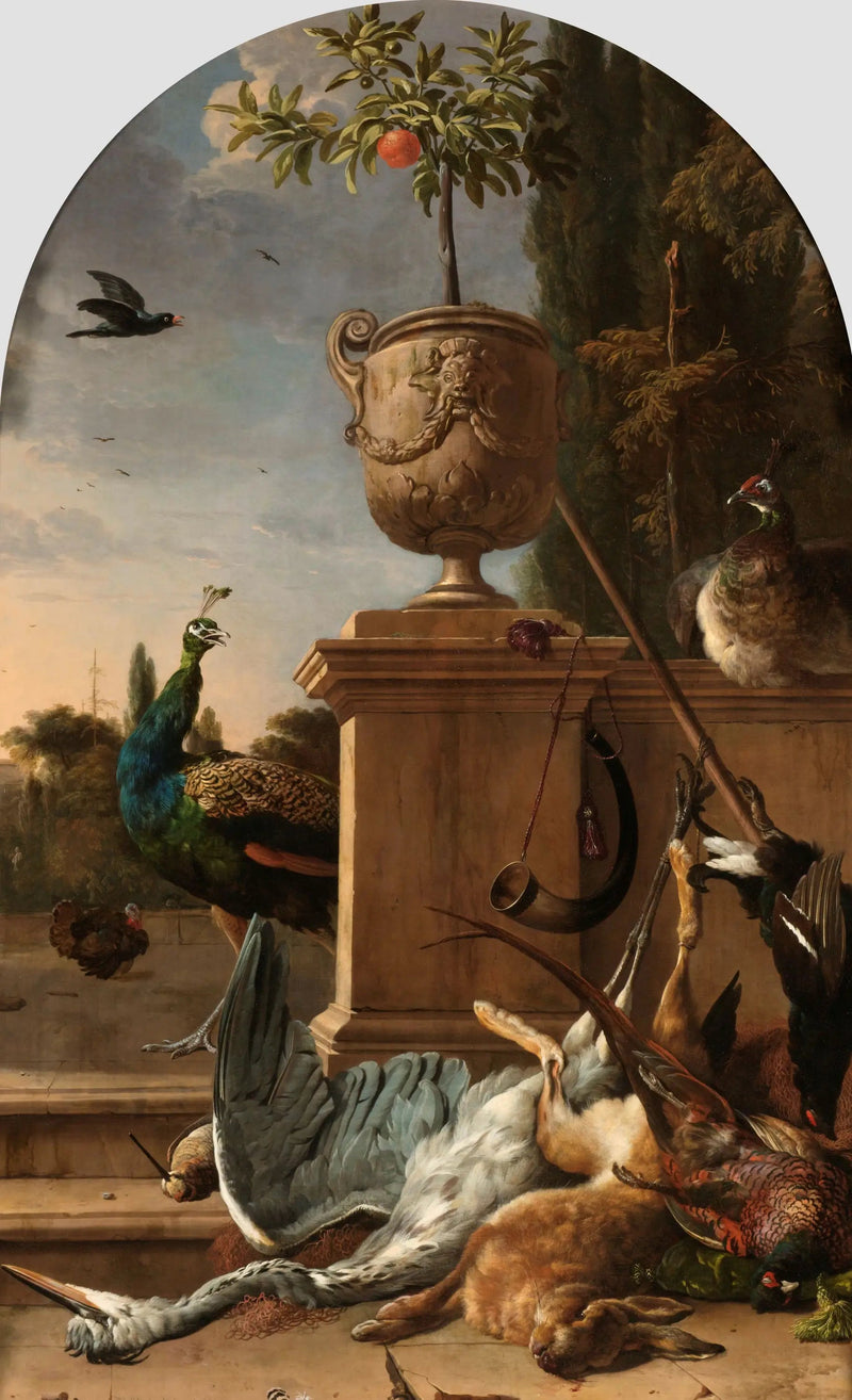 Un sac de chasseur sur une terrasse - Melchior de Hondecoeter