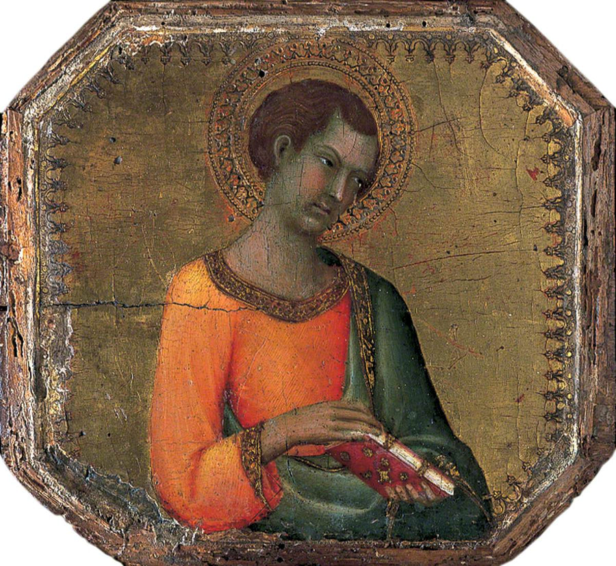 Un saint tenant un livre - Simone Martini