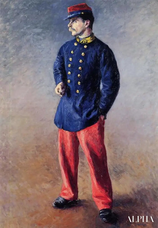 Un soldat - Caillebotte - Reproductions de tableaux et peintures haut de gamme