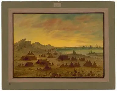 Un village apacha - George Catlin - Alpha Reproduction