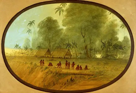 Un village Sepibo - George Catlin - Alpha Reproduction