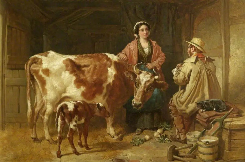 Une conversation avec la laitière - John Frederick Herring, Sr.