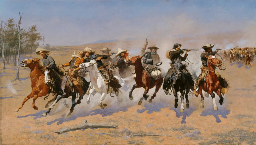 Une course vers le bois - Frederic Remington