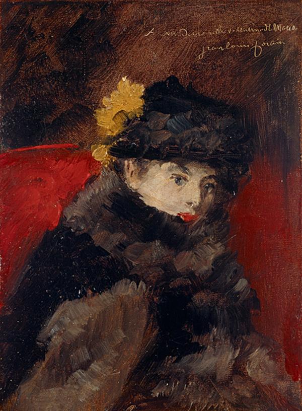 Une dame au manteau de fourrure - Jean-Louis Forain