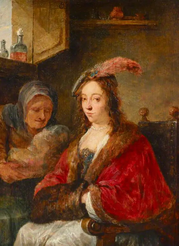 Une dame avec sa nourrice - David Teniers le Jeune