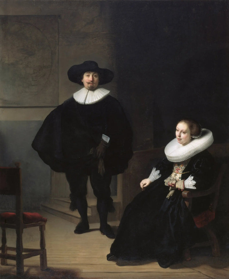 Une dame et un gentilhomme en noir - Rembrandt