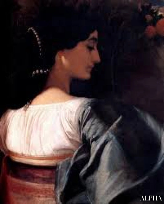 Une dame italienne - Frederic Leighton Reproductions de tableaux à la peinture à l’huile